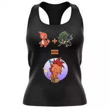 Red XIII Linne för kvinnor “Red XIII, Link Varg och Charmeleon” – Parodi Pokémon