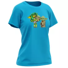 Yoda Women T-shirt “Yoda, Baby Yoda and Greta the Gremlin Female” – Star Wars parody