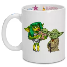 Taza Yoda “Yoda, Bebe Yoda y Greta Gremlin” – Parodia de Star Wars