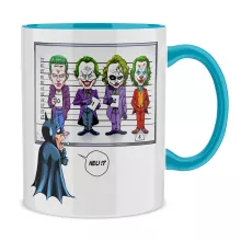 Batman Mug “Batman and The Joker (Jared Letho, Jack Nicholson, Heath Ledger und Joaquin Phoenix)” – Batman;Dark Night parody