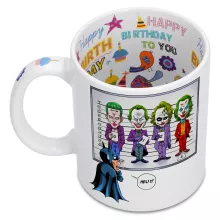 Batman Mug “Batman and The Joker (Jared Letho, Jack Nicholson, Heath Ledger und Joaquin Phoenix)” – Batman;Dark Night parody
