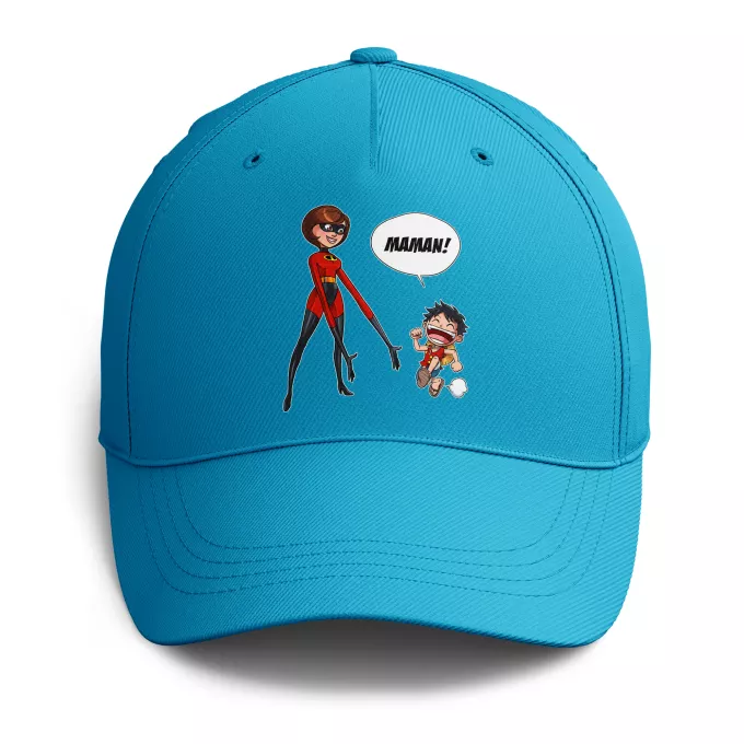 Casquettes Parodie One Piece Super Maman !! - Elasticgirl la Maman indestructible, Luffy