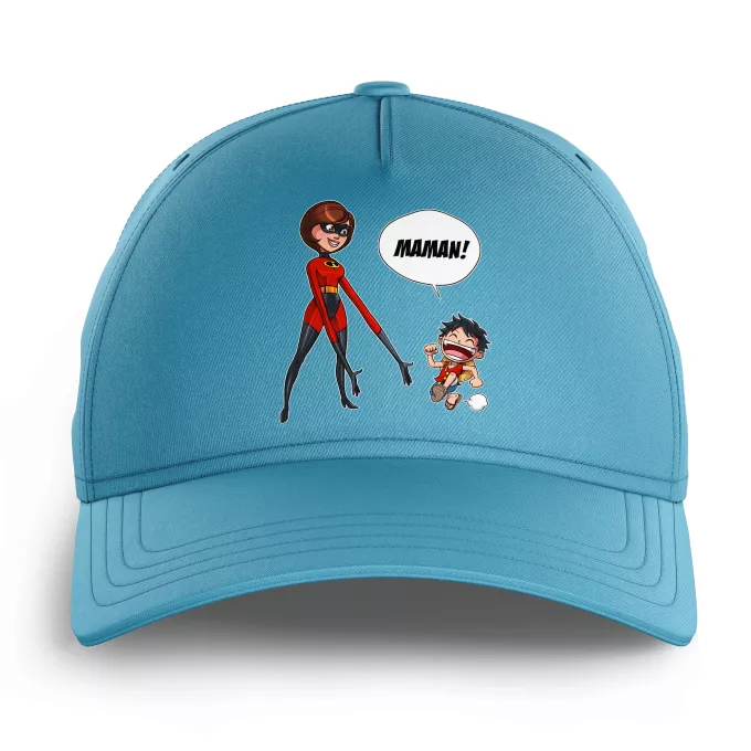 Casquettes Enfants Parodie One Piece Super Maman !! - Elasticgirl la Maman indestructible, Luffy