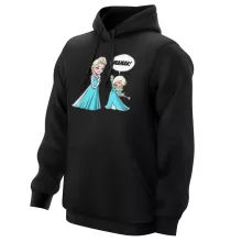 Sweat à capuche Elsa « Une Maman qui n'a pas froid aux yeux ! » – Parodie Super Mario