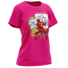 Iron Man T-shirt för kvinnor “Tony Stark - Iron Man” – Parodi Iron Man - Järnmannen