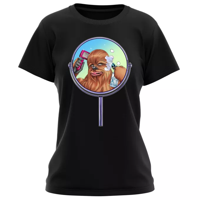 Women T-shirts Parody of Star Wars Chewbacca aka Chewie - Wookie