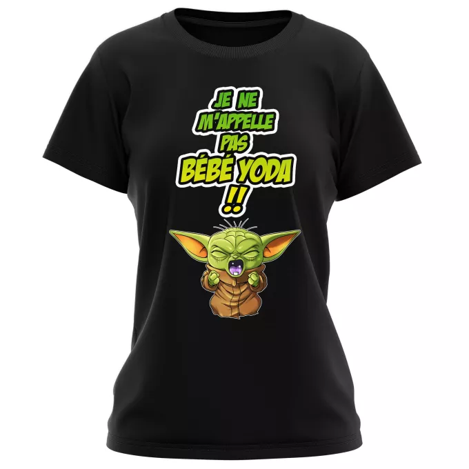 T-shirts Femmes Parodie Star Wars Un cri du coeur et avec force ! - Grogu, Bébé Yoda, Baby Yoda