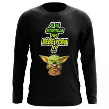 T-Shirt à manches longues Grogu « Un cri du coeur et avec force ! » – Parodie Star Wars