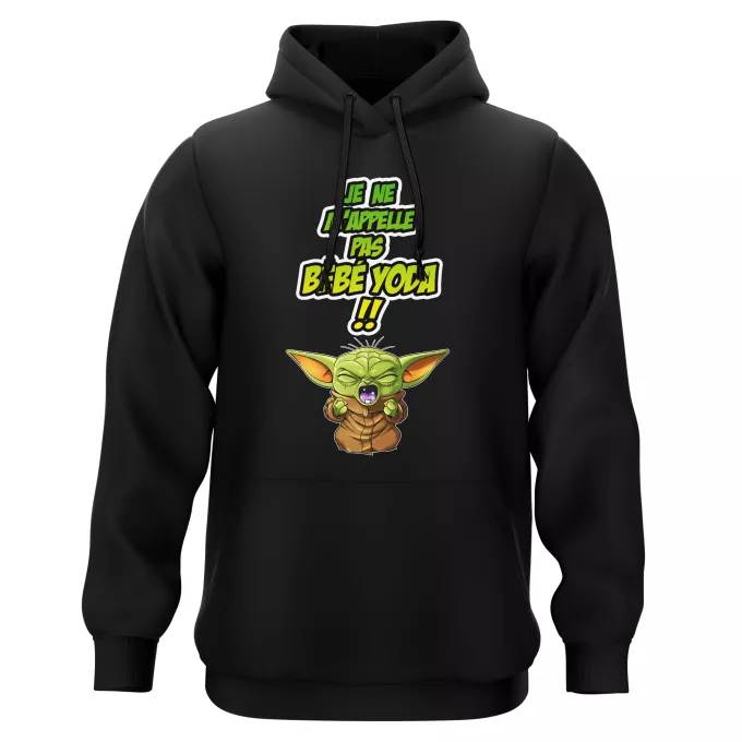 Sweat-shirts à Capuche Parodie Star Wars Un cri du coeur et avec force ! - Grogu, Bébé Yoda, Baby Yoda