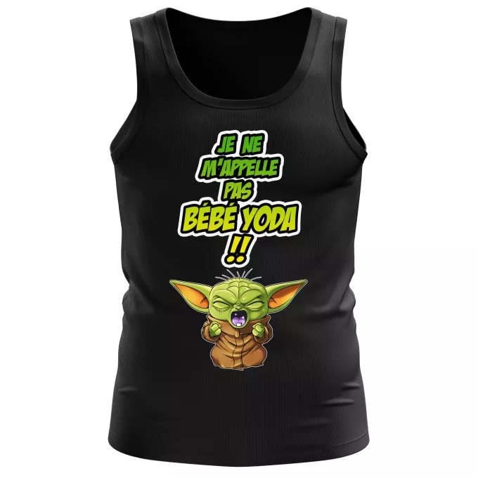 Débardeurs Hommes Parodie Star Wars Un cri du coeur et avec force ! - Grogu, Bébé Yoda, Baby Yoda