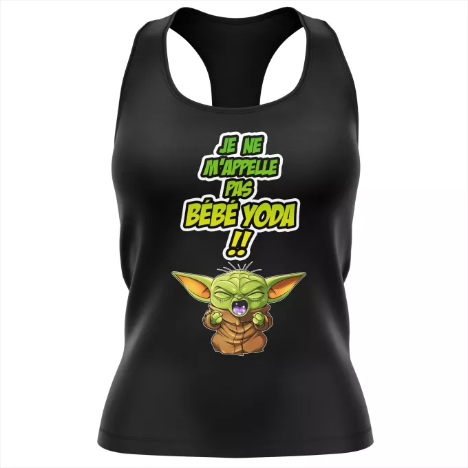 Débardeur Femme Parodie Star Wars Un cri du coeur et avec force ! - Grogu, Bébé Yoda, Baby Yoda