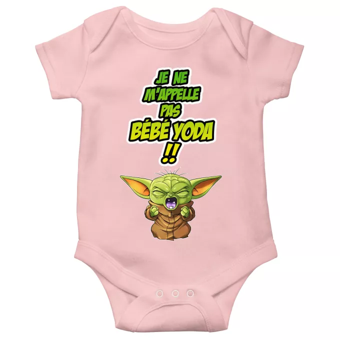 Body bébé manches courtes (Filles) Parodie Star Wars Un cri du coeur et avec force ! - Grogu, Bébé Yoda, Baby Yoda