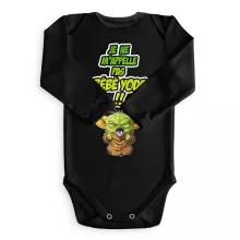 Body bébé manches longues Grogu « Un cri du coeur et avec force ! » – Parodie Star Wars