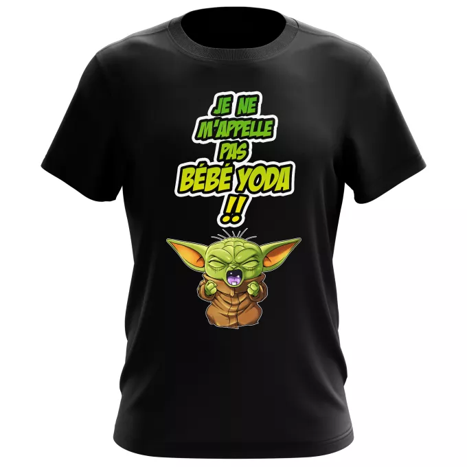 T-shirts Hommes Parodie Star Wars Un cri du coeur et avec force ! - Grogu, Bébé Yoda, Baby Yoda