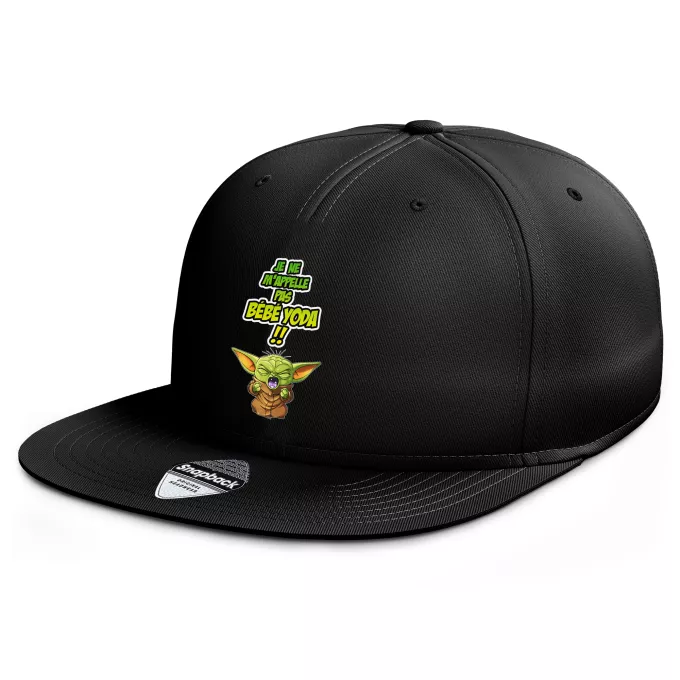 Casquette Rap Snapback Parodie Star Wars Un cri du coeur et avec force ! - Grogu, Bébé Yoda, Baby Yoda