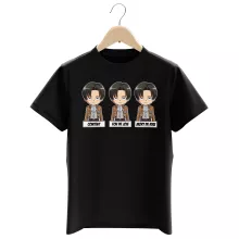 T-shirt Enfant Livaï Ackerman Caporal-chef « Invincible et...impassible ! » – Parodie L'attaque des Titans