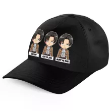 Casquette Enfant Livaï Ackerman Caporal-chef « Invincible et...impassible ! » – Parodie L'attaque des Titans