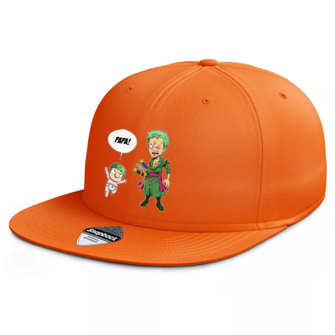Casquette Rap Snapback Parodie One Piece Un fiston démoniaque !! - Zorro Roronoa, Baby Beel