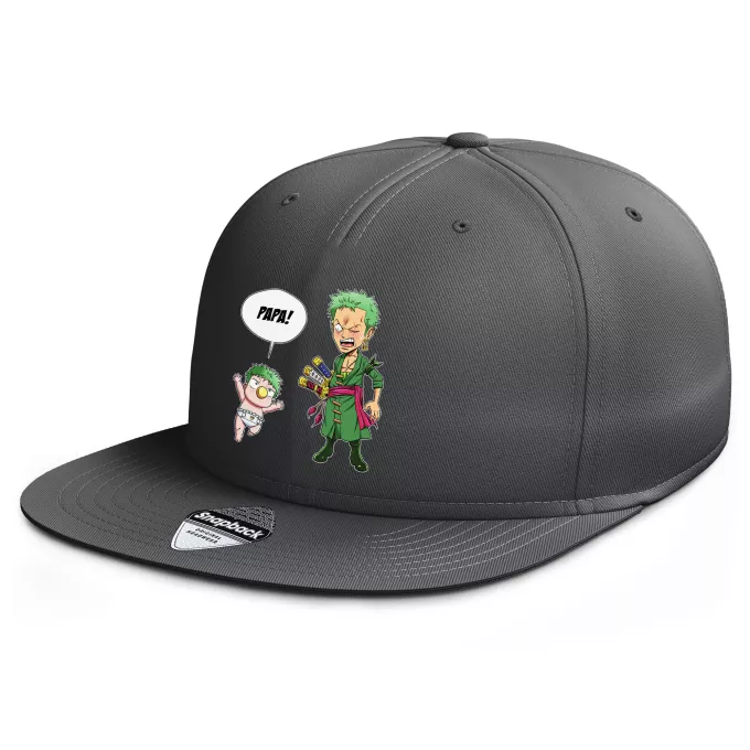 Casquette Rap Snapback Parodie One Piece Un fiston démoniaque !! - Zorro Roronoa, Baby Beel