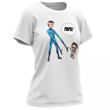 T-shirt Femme Luffy « Un papa Fantastique ! » – Parodie One Piece