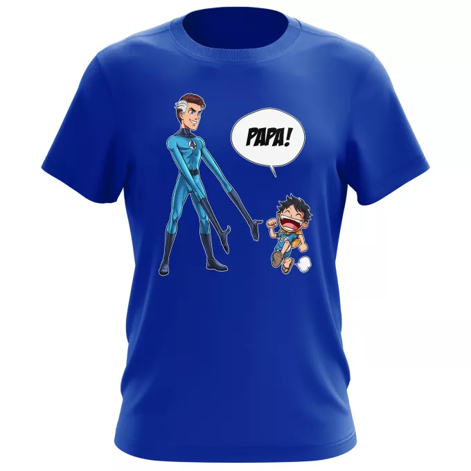T-shirts Hommes Parodie One Piece Un papa Fantastique ! - Luffy, Mr Fantastique aka Mr Fantastic