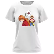 T-shirt Femme Kenshin « L'élève dépasse le Maître... » – Parodie One Piece