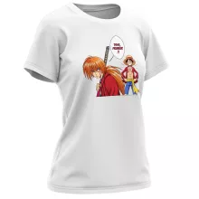 T-shirt Femme Kenshin « L'élève dépasse le Maître... » – Parodie One Piece