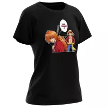 T-shirt Femme Kenshin « L'élève dépasse le Maître... » – Parodie One Piece