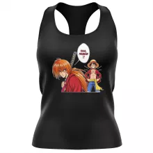 Débardeur Femme Kenshin « L'élève dépasse le Maître... » – Parodie One Piece