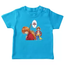 T-shirt bébé Kenshin « L'élève dépasse le Maître... » – Parodie One Piece