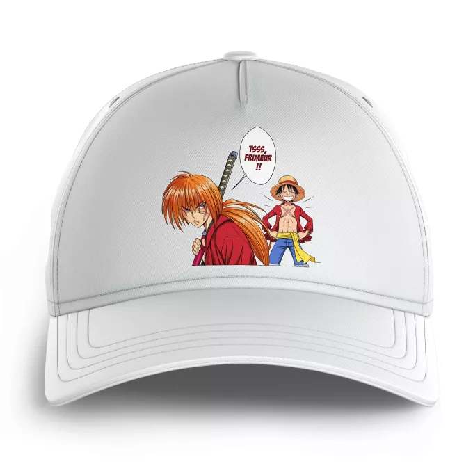 Casquettes Enfants Parodie One Piece L'élève dépasse le Maître... - Kenshin, Luffy, Kenshin Himura, Rurouni Kenshin, Monkey D Luffy, Mugiwara no Luffy