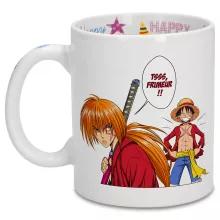 Mug Kenshin « L'élève dépasse le Maître... » – Parodie One Piece