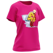 One-Punch Man Parody Fuchsia pink Women's T-shirt - Saitama (Funny One-Punch Man Parody - High Quality T-shirt - Ref : 1184)