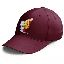 Gorra Rojo Borgoña parodia de One-Punch Man - Saitama (Gorra de primera calidad - impresa en Francia - Réf : 1184)