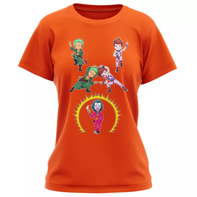 Magliette per Donne Paoridia One Piece Hisoka, Il Joker e Zoro