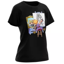 Cloud Strife Women T-shirt “Cloud Strife Self-Portrait” – Final Fantasy VII parody