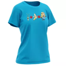Plankton Damen T-shirt “Plankton und Banane gleich Minion” – Parodie auf Minions