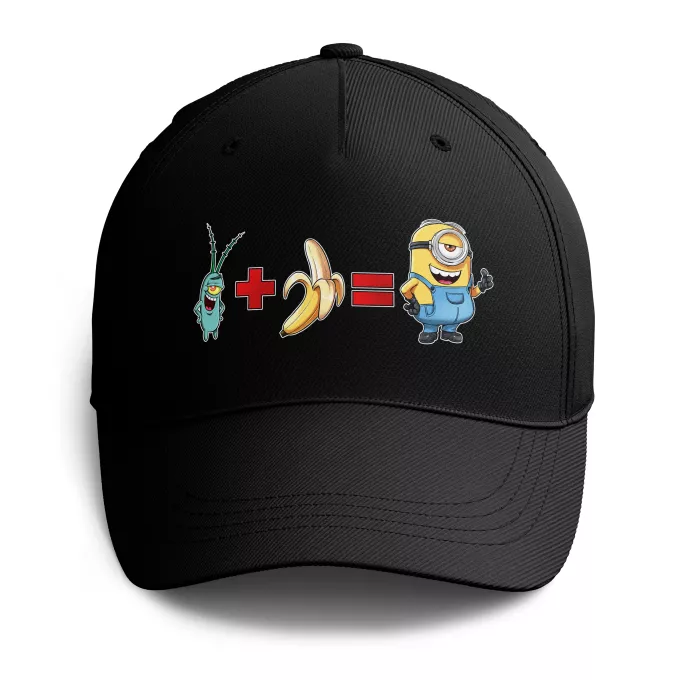 Caps Parody of Minions Plankton and banana equal Minion