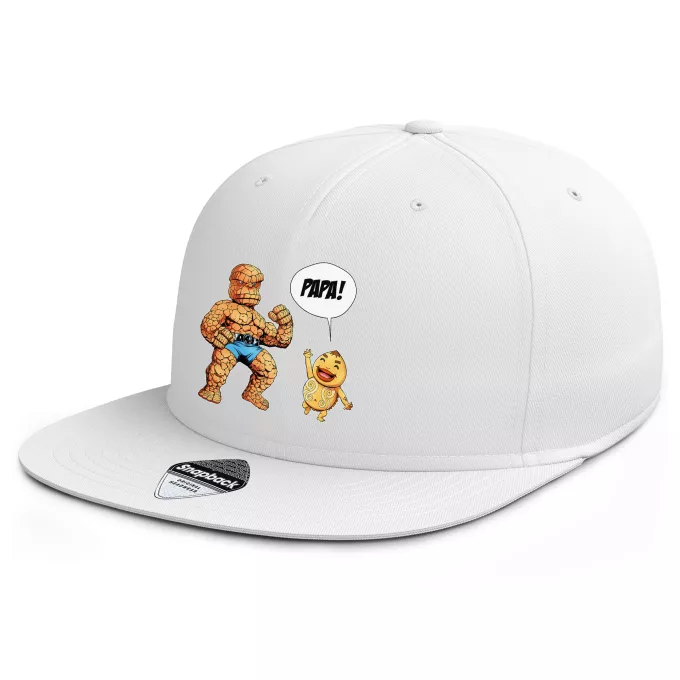 Casquette Rap Snapback Parodie Zelda Un papa solide comme un roc ! - La Chose des 4 Fantastiques et un Goron