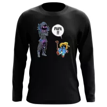 T-Shirt à manches longues Corbeau « Un papa mystérieux » – Parodie Final Fantasy VII