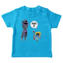T-shirt bébé Corbeau « Un papa mystérieux » – Parodie Final Fantasy VII