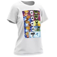 Son Goku T-shirt för kvinnor “Son Goku och Cell” – Parodi Dragon Ball Z
