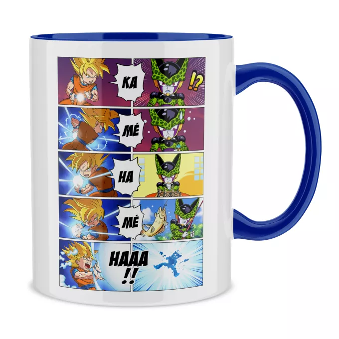 Tazas Parodia Dragon Ball Z -DBZ Son Gokū y Cell
