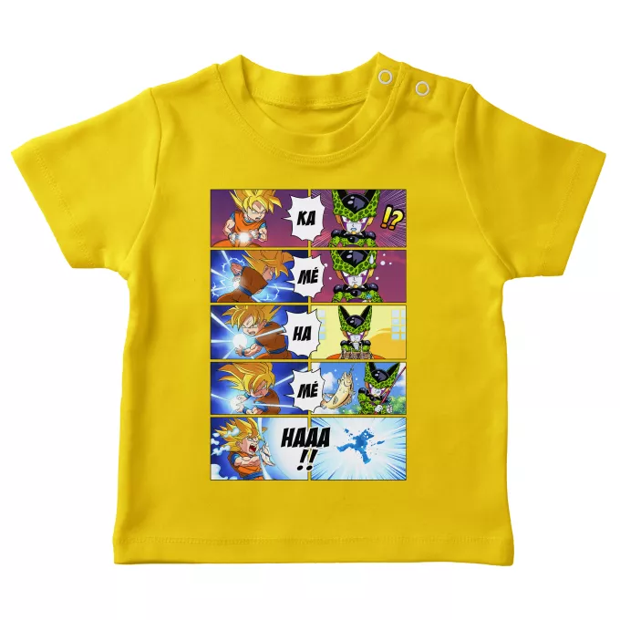 Camisetas bebé Parodia Dragon Ball Z -DBZ Son Gokū y Cell