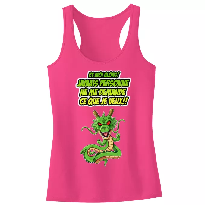 Débardeur Enfant Fille Parodie Dragon Ball Z - DBZ Jamais personne me demande ce que je veux - Shenron