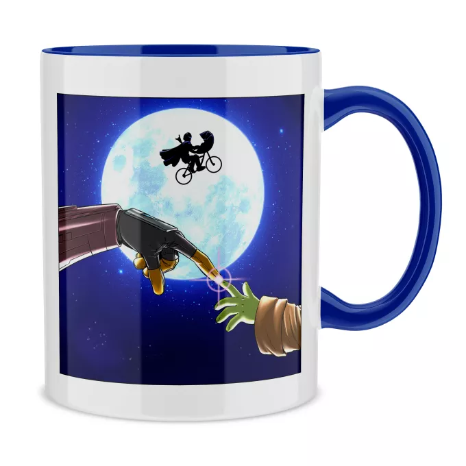 Mugs Parodie Et Extra-Terrestre Une amitié intergalactique - Grogu bébé Yoda, Mando Le Mandalorien