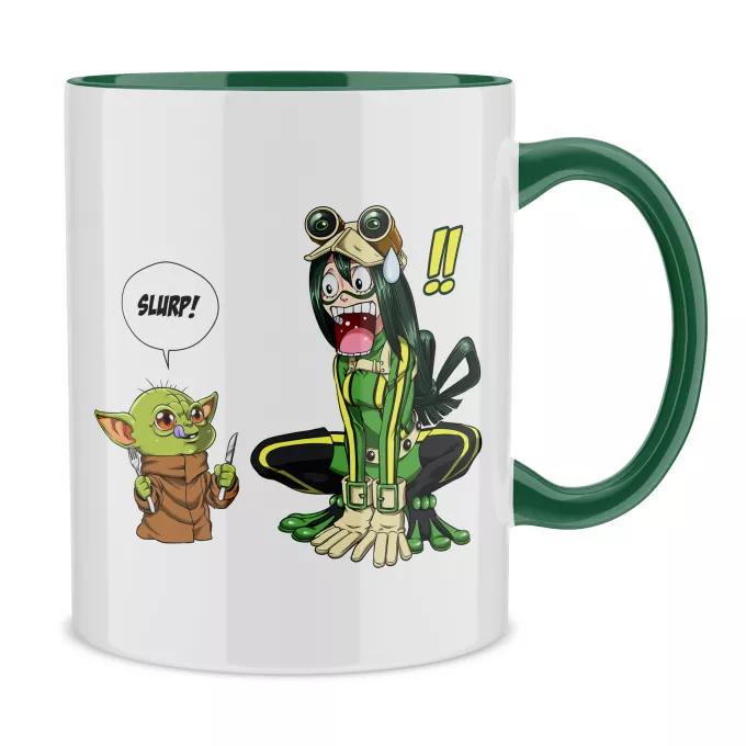 Muggar Parodi Stjärnornas krig Tsuyu Asui aka Froppy och Grogu aka Baby Yoda