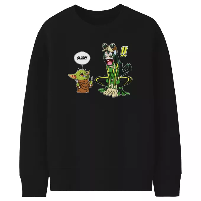 Tröjor för barn Parodi Stjärnornas krig Tsuyu Asui aka Froppy och Grogu aka Baby Yoda