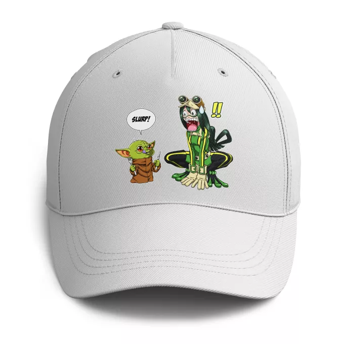 Casquettes Parodie Star Wars Une grenouille bien apétissante... - Tsuyu Asui aka Froppy, Grogu aka Bébé Yoda