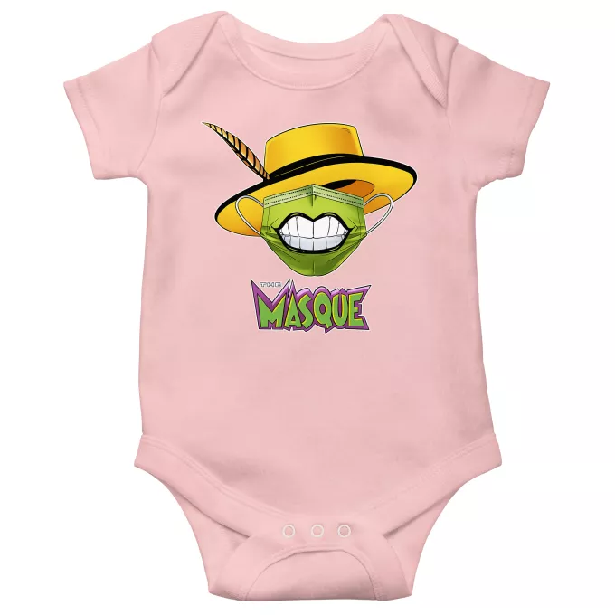 Body bébé manches courtes (Filles) Parodie The Mask The Masque - The Mask aka Stanley interprété par le génialissime Jim Carrey